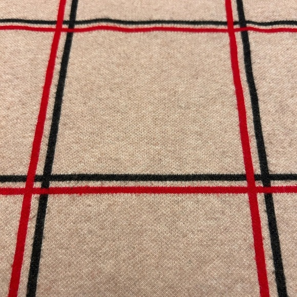 Tahari Classic Beige Checkered Boxy Sweater Turtle Neck Relaxed Fit Size XL - Picture 3 of 7